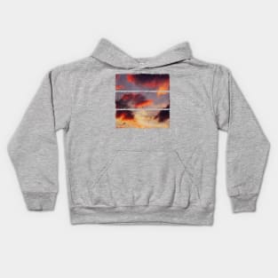 Evening Clouds and a Flock of Birds Kids Hoodie